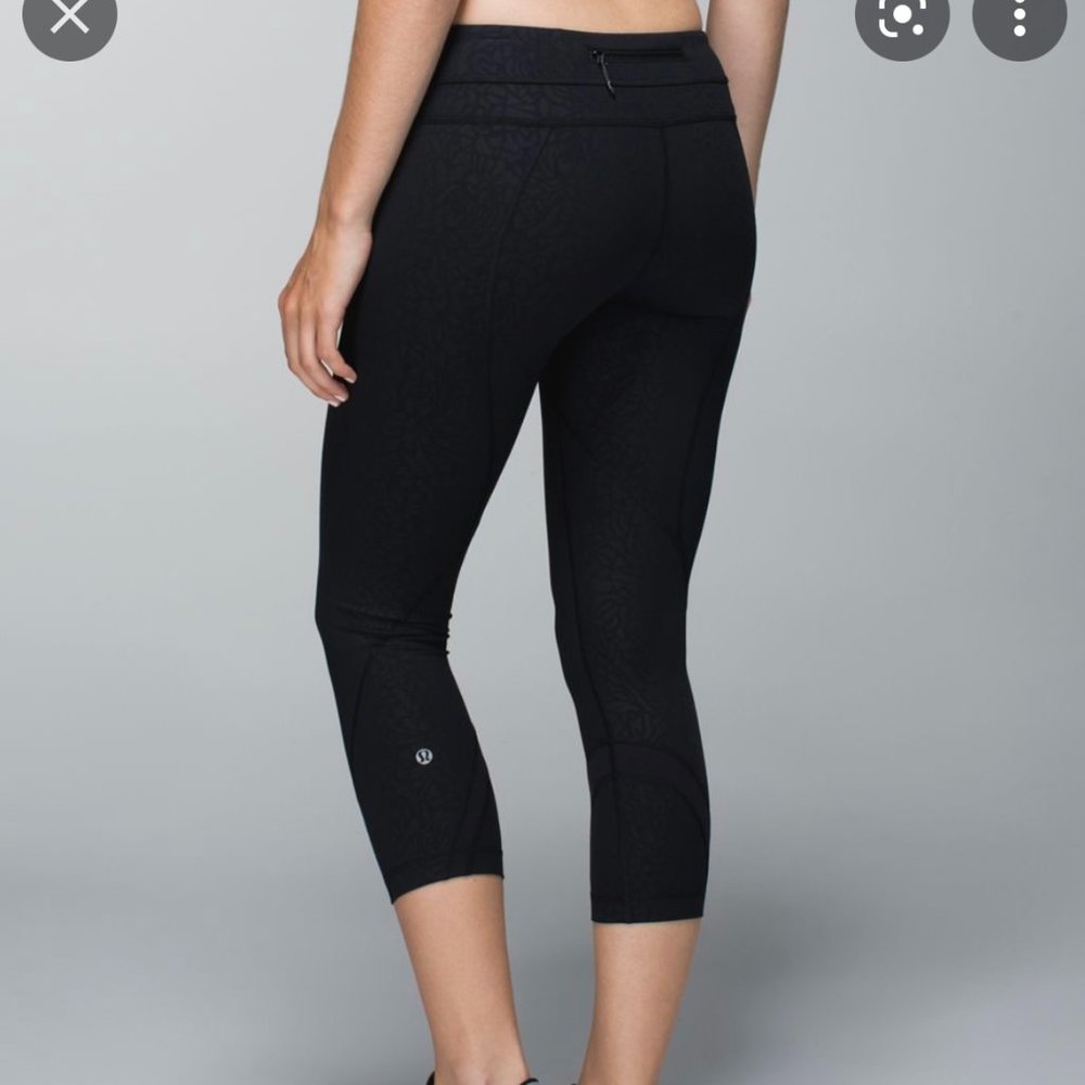 Run Inspire Black Lululemon Crop